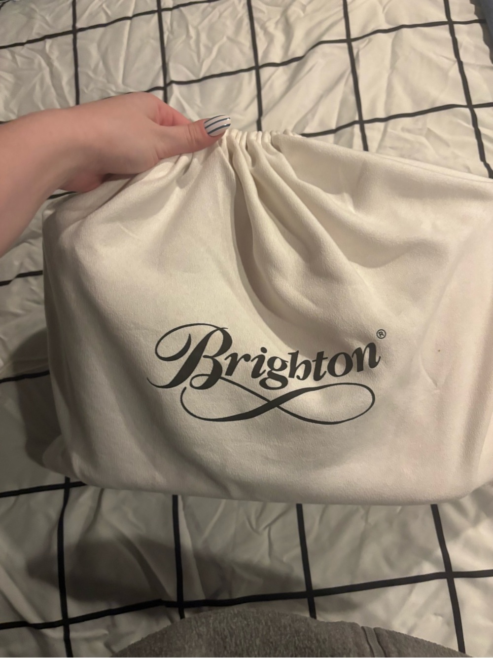 Brighton Cream Drawstring Dust Bag